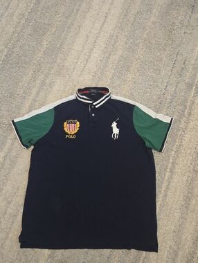Polo Ralph Lauren Big Pony Polo Shirt Mens XXL Classic Fit US Crest Colorblock N